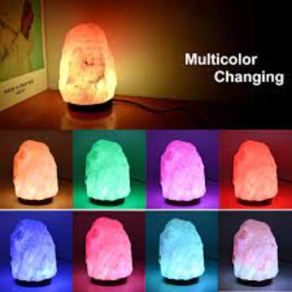 Himalayan Salt Lamp 8 Colors Changing Natural Hand Carved Himalayan Lamp NWT! - Picture 10 of 15